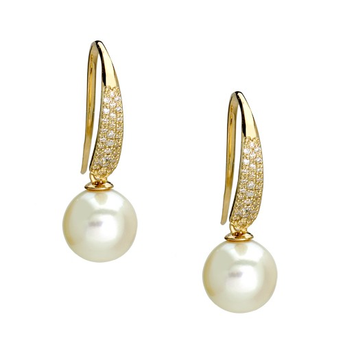 עגיל תלוי משובץ