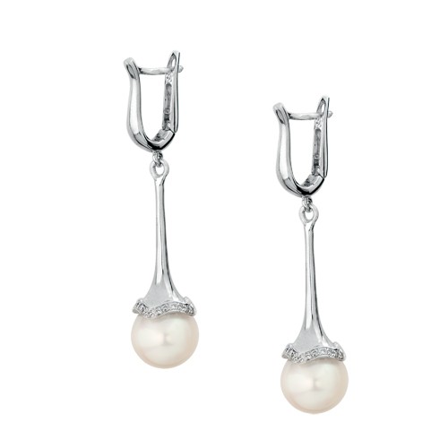 עגילים ארוכים עדינים עם פנינה    EFT1676-9