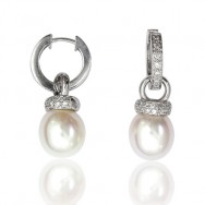 עגיל זהב ופנינה מפואר