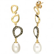 עגיל פנינה ארוך