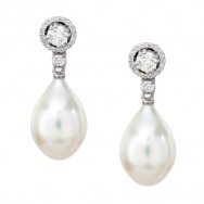 עגיל פנינה צמוד תלוי