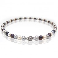 מחרוזת פנינים משולבת צבעים