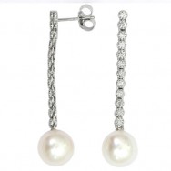 עגילי פנינים ארוכים