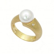 טבעת פנינה ויהלום