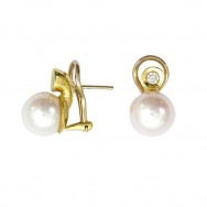 עגיל יהלום פנינה