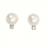 עגיל פנינה ויהלום בשיבוץ שיניים