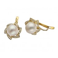 עגיל פנינת השושנה 