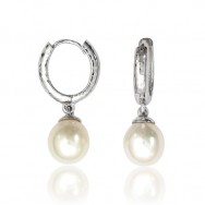 עגילי פנינה מרוקעים