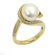 טבעת פנינה מפותלת 