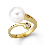 טבעת פנינה ויהלום נחש    RFT1603-10