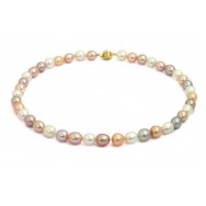 מחרוזת פנינים אובליות צבעונית 